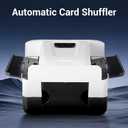 Automatic Card Shuffler Machine, Portable Low Noise Electric Playing Card Shuffler, Rechargeable Battery,for Family Gatherings Travel (Black)