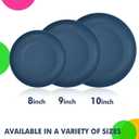 Homienly Deep Dinner Plates Set of 8 Alternative for Plastic Plates Microwave and Dishwasher Safe Wheat Straw Plates for Kitchen Unbreakable Kids Plate Set with 4 Colors (Classic Bright, 9 inch)