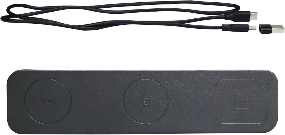 5 x 3 in 1 Wireless Charger for Smart Watch/Earbuds/Smart Phone, Wireless Charging Pad (Black)