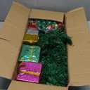 PREXTEX 23-Inch DIY Mini Christmas Tree with Lights - Small Christmas Decorations Table Top Xmas Tree with Multicolor LED String Lights, Star Topper, Hanging Ornaments and Gift Boxes for Holiday Decor (Dark Green)