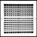 12"w X 12"h Aluminum Double Deflection Adjustable Air Supply HVAC Diffuser - Full Control Vertical/Horizontal Airflow Direction - Vent Duct Cover [Outer Dimensions: 13.6"w X 13.6"h]