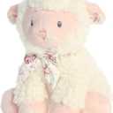 Aurora Playful Blessing Lamb Girl Lamb Baby Stuffed Animal - Comforting Companion - Imaginative Play - Pink 9 Inches