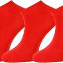 Mysocks Unisex Trainer Socks | Combed Cotton| Seamless Toe | Breathable Fabric| Make Your Steps more active (9-12, 3 Pairs Red)