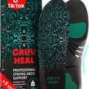 CRUVHEAL 220+ lbs Plantar Fasciitis High Arch Support Insoles Men Women - Orthotic Shoe Inserts - Boot Work Shoe Insole (Emerald, M) (M(Men 9-10.5/Women 10-11.5))