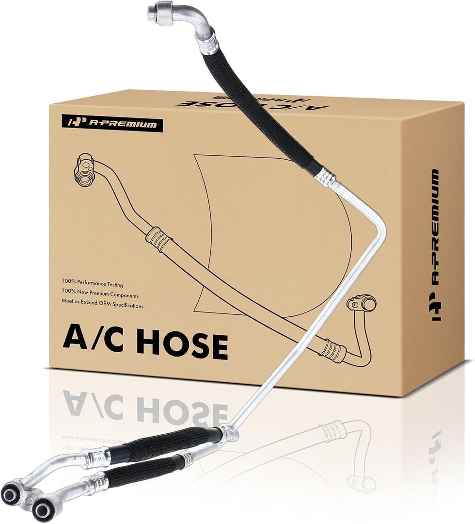 A-Premium A/C Suction Hose & Discharge Line Hose Assembly Compatible with Chevrolet Trailblazer & GMC Envoy & Oldsmobile Bravada, 2002, 4.2L, without Rear Temperature Controls