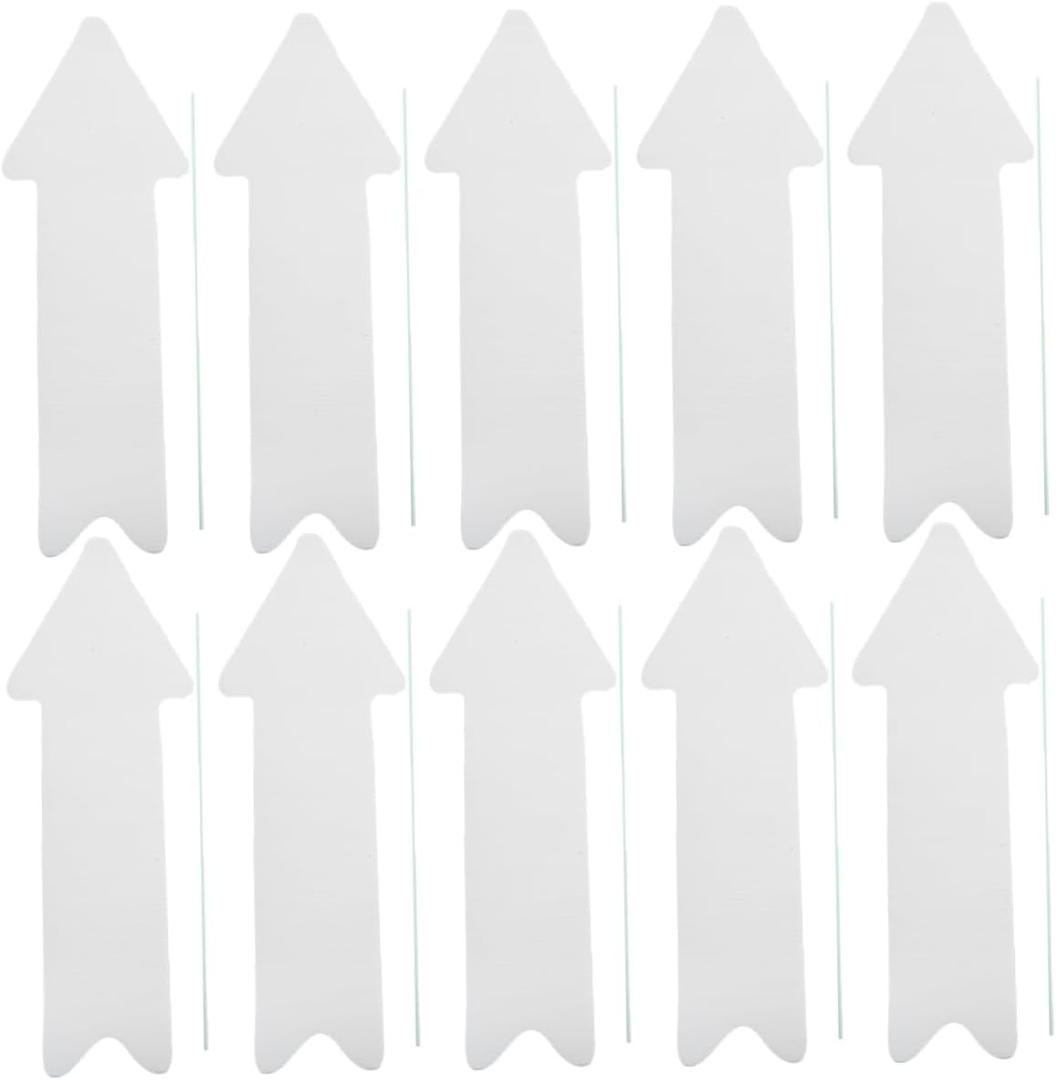 10Pcs Blank Signs with Stakes Durable Plastic for DIY Outdoor Advertising for Lawn Garden Park Graduation Parties and Business