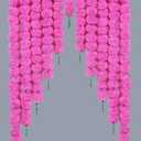 Premium Quality Artificial Marigold Flower Garlands 5 Feet Long Each for Parties Indian Weddings Theme & Home Decoration Photo Prop Festival (Color : Pink) (Pack of 5)