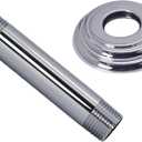 Westbrass 1/2" IPS x 4" Ceiling Mounted Shower Arm with Flange, Polished Chrome, D3604A-26