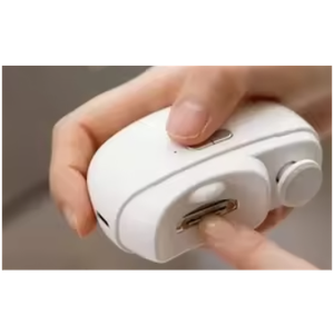 Electric Nail Clipper, Rechargeable Nail Trimmer with LED Light & Nail Storage, One-Touch Quiet Fingernail & Toenail Cutter for Adults & Seniors, USB-C, Long Battery Life White