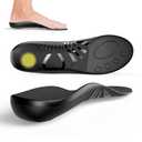 220+ lbs Heavy Duty Support Insoles - Welnove Plantar Fasciitis Insoles with High Arch Support Orthotic Inserts for Flat Feet Standing All Day Work Boot Insoles for Men 14-16.5