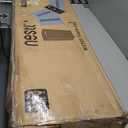 Nestl Outdoor Trash Can with Lid 30 Gallon Wicker Garbage Can for Patio, Black