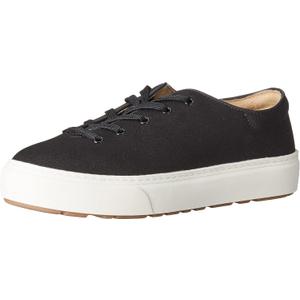 Amazon Essentials Womens Casual Lace Up Platform Sneakers (7.5, Black)