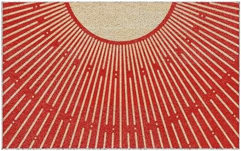 LUVADIAN Red Boho Door Mats Outdoor - Boho Terracotta Sun Front Door Mat, Boho Welcome Mat, Sun Bath Mat, Boho Door Mat Doormat Outdoor Indoor Entrance, Indoor Door Mats for Entryway, 17x30 Inch