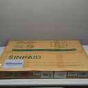 SINPAID 40IN Computer Desk with Shelves, Cream White Sturdy Small Desk for Bedroom, Modern Gaming Table, Office Furniture