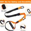 WELSPO Home Resistance Training Kit with 2 Resistance Bands, Exercise Guide & Door Anchor-350lb Capacity Nylon Bodyweight Straps for Full Body Workout, Strength Training & Travel Fitness