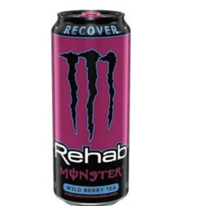 Monster Rehab Wild Berry Tea Energy Drink 15.5oz Pack of 12