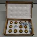 Yanxia Set of 12 Sleek Round Antique Brass Cabinet Knobs  Retro and Minimalist Hardware for Stylish Home Enhancement  1 Inch Diameter