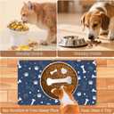 Stainless Steel Slow Feeder Dog Bowls with Pet Feeding Mat,2 Pcs Slow Food Bowl for Dog & Cat - 2 Cups Capacity,with Absorbent Pet Placemat,Puzzle Maze Dish for Small & Medium Sized Breeds