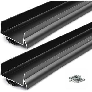 2Pcs 48" × 2-1/4" Aluminum U-Shaped Door Bottom Drip Cap Seal Waterproof