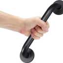 AmazerBath Grab Bars for Shower 9" L x 1" D, Handicap Shower Grab Bars for Senior Anti Slip, Shower Safety Bars for Wall Stainless Steel, Holds up to 500LBs, Black