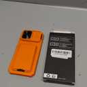 SSLOTSCASE for iPhone 17 Pro Max Case with Card Holder & Camera Stand & Kickstand & Slide Camera Lens Cover & Wallet, Military-Grade Heavy Duty Phone Case Cover for iPhone 17 Pro Max 6.9'', Orange