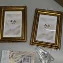 eletecpro 4x6 Picture Frames Set of 2, Vintage Frame with Glass Cover, Gold Photo Frames Display 3.5x5 Photo with Mat or 4x6 without Mat for Tabletop or Wall Decor, Gold