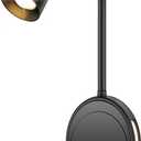 Wall Mounted Reading Light, Bedside Headboard Lights with 5 Dimming & Color Temperature, USB Output, Night Light & Timers Function, Flexible Gooseneck 3000K-6000K Upgrade Bed Lamp (Black)