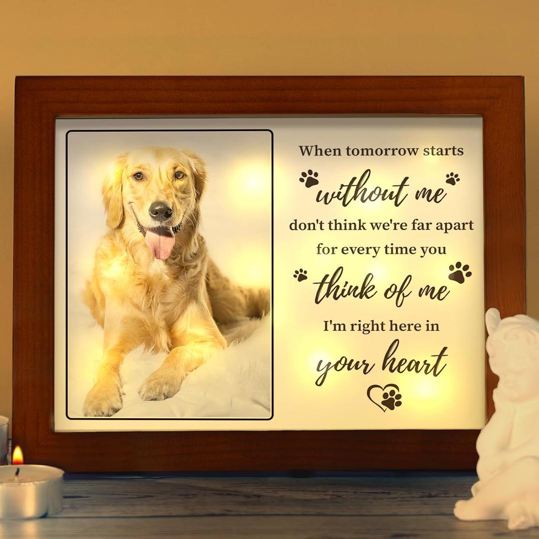 Dog Memorial Gifts for Loss of Dog Picture Frame 4x6,Pet Memorial Shadow Box for Dogs,Pet Memorial Gifts for Dogs,Loss of Dog Sympathy Gift,Dog Bereavement Gifts