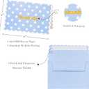Crisky 3 Assortment Gold Foil Wavy Blue Thank You Cards with Envelopes (50 Pack) for Birthday, Baby Shower, Bridal Shower, Wedding, Graduation