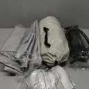 QPAU Inflatable Toddler Travel Bed with Tent  Lightweight Blow Up Kids Air Mattress with Hand Pump  Indoor & Outdoor Portable Sleeping Solution for Camping, Travel, Home, Grandmas  Ages 3+ (A-Khaki Gray)