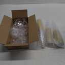 FOCUSLINE 50 Pack Plastic Champagne Flutes, 4.5 Oz Gold Rim Disposable Champagne Glasses for Wine, Cocktails, Mimosas, Disposable Clear Toasting Glasses, Perfect for Parties and Any Celebrations