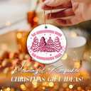 2 x Gift for Girls Ornament 2025, Oh Christmas Tree Ornament  Cute Pink Christmas Tree Decoration, Sweet Treat Cookie, Fun Holiday Dcor Gift for Girls, Friends, or Pink Lovers