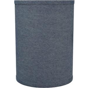 Aspen Creative 31112A Transitional Drum (Cylinder) Shaped Spider Fitter Lamp Shade in Washing Blue Denim, 8" wide (8" x 8" x 11")
