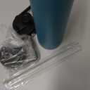 Insulated Water Bottle 24oz Stainless Steel Sport Bottles with 3 Lids,Light Blue