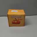 3 Wick 14oz Pumpkin Scented Orange Candle in Glass Jar with Lid, Large Fall Colored Aromatherapy Gift Candle for Harvest Halloween Home Table Decoration - 60-70 Hours Burning Time