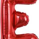 TONIFUL 40 Inch Large Bright Red Letter Balloons A-Z, Giant Jumbo Helium Foil Mylar Big Letter E Balloons for Birthday Party Anniversary Wedding Decorations