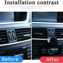 Black Aluminum Alloy Car Center Air Vent Mobile Phone Holder Accessories for Mercedes Benz C Class W204 C180 C200 2008-2013