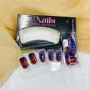 Halloween Press on Nails Medium Square Fake Nails with Designs Withered Tree Stick on Nails Purple Gradient False Nails Forest Acrylic Nails Glossy Full Cover Glue on Nails for Women