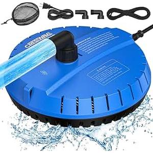 Crestwave Automatic Pool Cover Pump, 115V Submersible Pool Drain Pump with 25ft Power Cord and 2 Adapters, Effortless Water Removal for Pool
