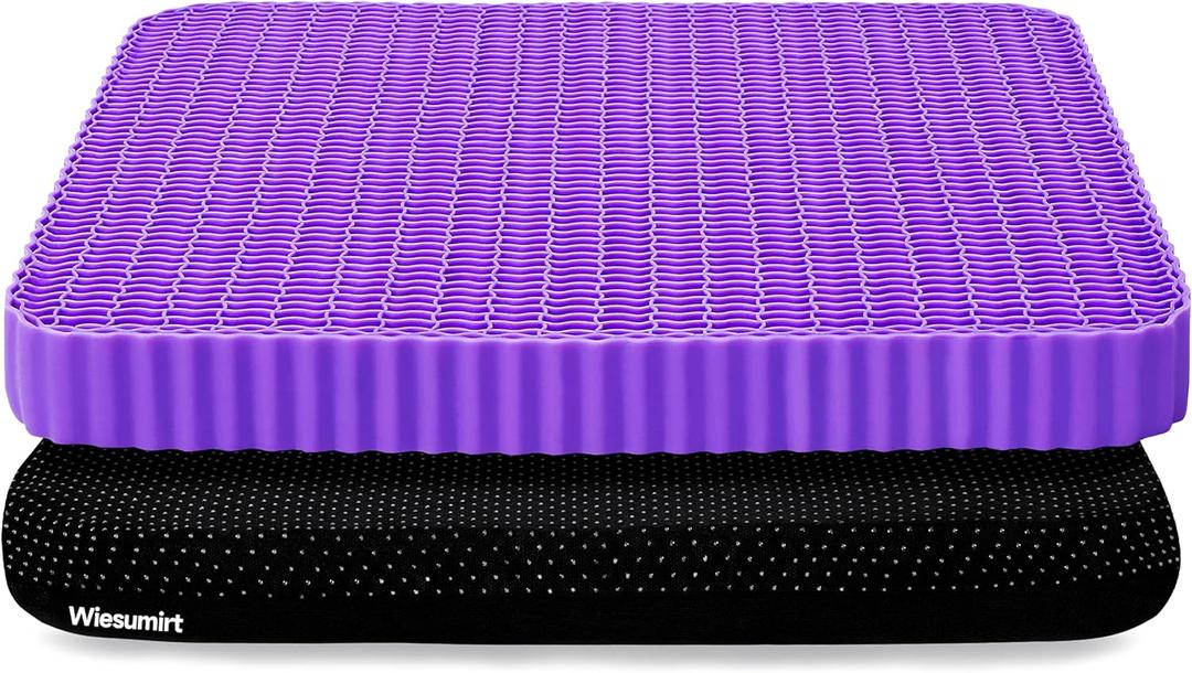 Innovative Gel Seat Cushion for Long Sitting, Large and Thick, Seat Cushion for Back, Sciatica, Tailbone, Hip Pain Relief, Used for Office Chair, Wheelchair, Car, Recliner, Truck.