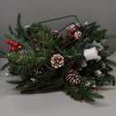 Teoytm Outdoor Urn Filler, Set of 2 Lighted Outdoor Christmas Tree, Battery Operated Christmas Porch Decorations for Driveway, Yard, Garden, Flower Beds