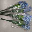 22 Pack Artificial Flowers Outdoor Fake Plants, Faux Flowers UV Resistant with Plastic Plants, Faux Silk Flowers for Outdoors Outside Front Porch Hanging Planter Window Box Garden Decoration(Blue)