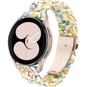 Bands Compatible with Samsung Galaxy Watch 7 / FE / 6/6 Classic / 5/5 Pro / 4/4 Classic / 3 41mm / Huawei GT3 42mm, 20mm Colorful Resin Replacement Strap for Women Men