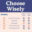 Ziruma Non-Toxic Mixing Bowls with Lids Set, Stainless Steel & Glass, 5 Pcs Plastic Free Bowls with Silicone Non-Slip Base, Dishwasher Safe Mixing Bowl Set, 9.4 inches x 5.5 inches