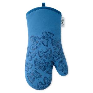 FIESTA Breezy Floral Oven Mitt, Twilight Blue, 7"x13"