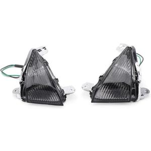 Areyourshop Front Turn Signals For Lens for Kawasaki ZX14R 2006-2010, ZX10R 2006-2007, ZX636/ZX6R 2005-2010, Ninja 650F 2006-2008, Concours 2008-2010 (Smoke)