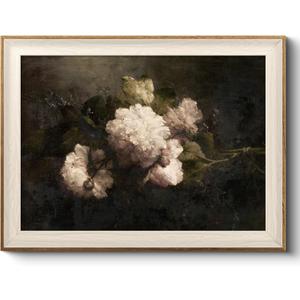 VIYYIEA Framed Wall Art for Living Room, Natural Canvas Prints, Vintage Home Decor, Flowers Painting Picture, Bathroom Wall Decor Gifts for Friends or Family -Peonies-(16L x 12W)