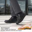 Men's Orthopedic Leather Dress Walking Shoes: Soft Business Hammer Toes Plantar Fasciitis Diabetic Formal Shoes, Cushion Arch Support Foot Hell Pain Relief Travel Golf Sneakers Black Size 11.5