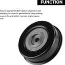 Drive Belt Idler Pulley Belt Tensioner Pulley for Mitsubishi 3000GT 3.0L V6 - Gas 1997-1999 (Base), for Mitsubishi Diamante 3.0L V6 - Gas 1992-1996 (ES) - Replace Part MD308882