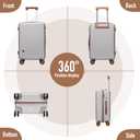 Hulsin 20 Inch Carry-On Luggage 22x14x9 Airline Approved Hardside Suitcase